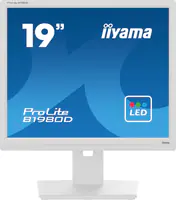 iiyama ProLite B1980D-W5 - LED-Monitor - 48 cm (19") - 1280 x 1024 @ 60 Hz - TN - 250 cd/m² - 1000:1 - 5 ms - DVI, VGA - Mattes Weiß