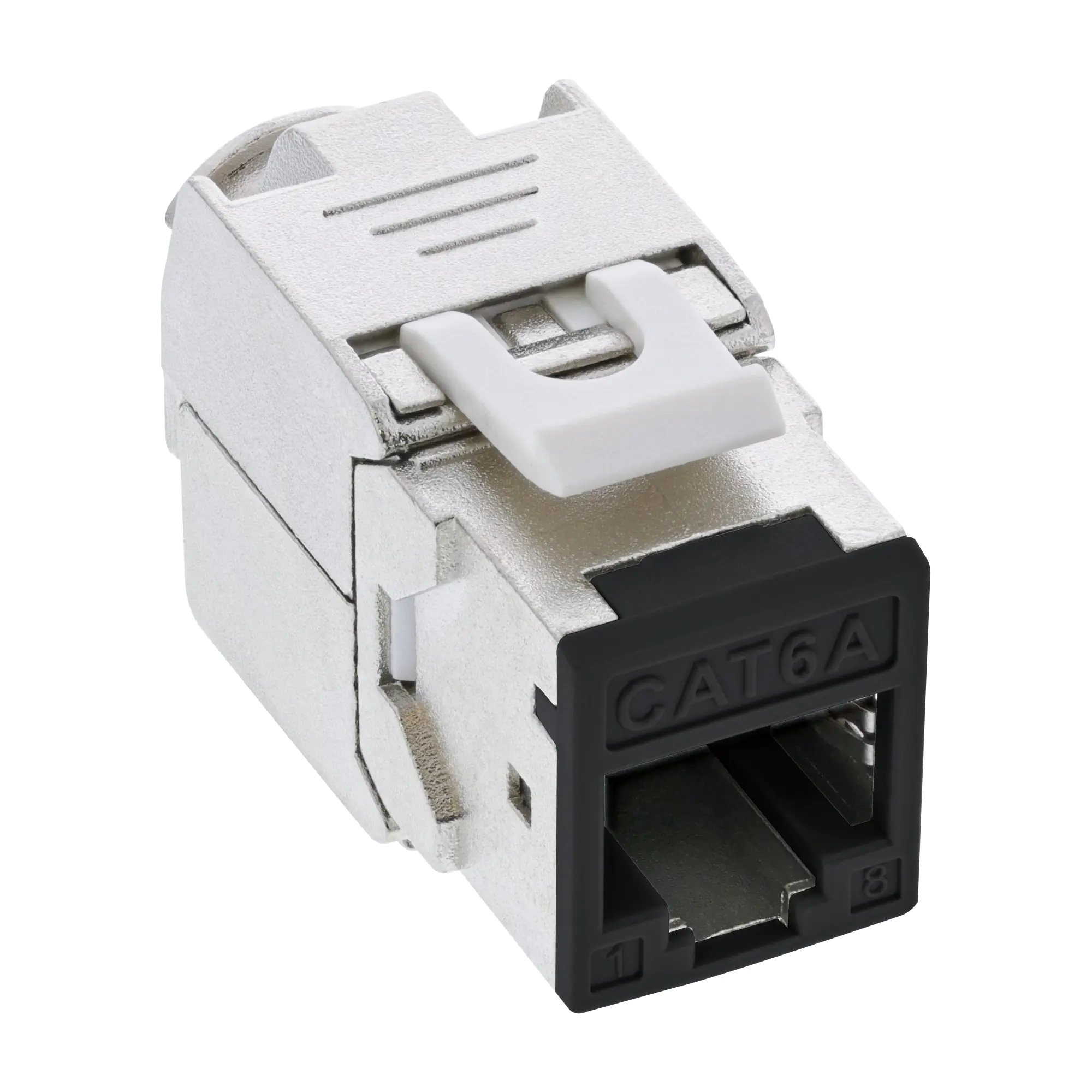 InLine Keystone RJ45 Buchse - geschirmt - Cat.6A - schwarz 8er Pack 76207S