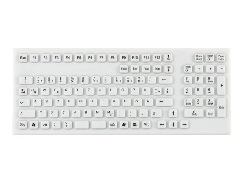 GETT TKG-106-IP68-WHITE - Tastatur - waschbar - USB - Deutsch - weiß