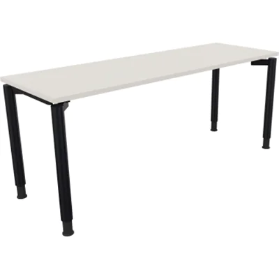 Schreibtisch Vierfuß Rundrohr B1800xT600xH680-820 an/Weiß Schreibtisch Vierfuß Rundrohr B1800xT600xH680-820 an/Weiß