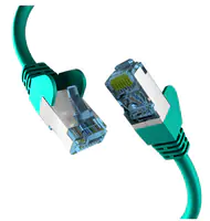 EFB-Elektronik - Patch-Kabel - RJ-45 (M) zu RJ-45 (M) - 1.5 m - 6 mm - S/FTP, PiMF - CAT 7 (Kabel) / CAT 6a (Anschlüsse) - geschirmt, halogenfrei, geformt, verseilt, Knickschutzmanschette, 10 Gigabit Ethernet, Steckerbelegung 1:1 - grün