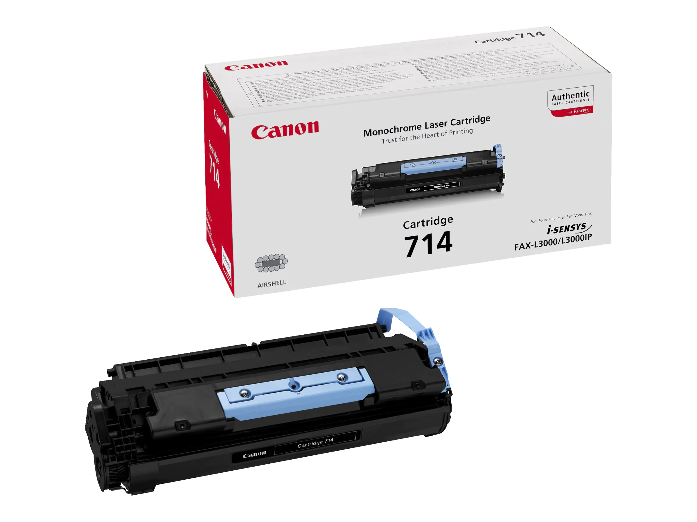Canon 714 - Schwarz - Original - Tonerpatrone - für i-SENSYS FAX-L3000, FAX-L3000IP Canon 714 - Schwarz - Original - Tonerpatrone - für i-SENSYS FAX-L3000, FAX-L3000IP