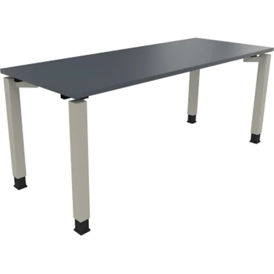 Schreibtisch Vierfuß Quadratrohr B1800xT700xH680-820 si/Lavagrau Schreibtisch Vierfuß Quadratrohr B1800xT700xH680-820 si/Lavagrau