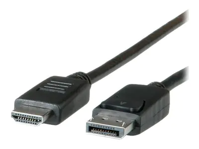Roline - Adapterkabel - DisplayPort männlich zu HDMI männlich - 2 m - abgeschirmt - Schwarz Roline - Adapterkabel - DisplayPort männlich zu HDMI männlich - 2 m - abgeschirmt - Schwarz