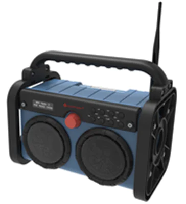 Soundmaster DAB85BL, Tragbar, DAB+, FM, 10 W, Schwarz, Blau, Einfarbig, Drehregler