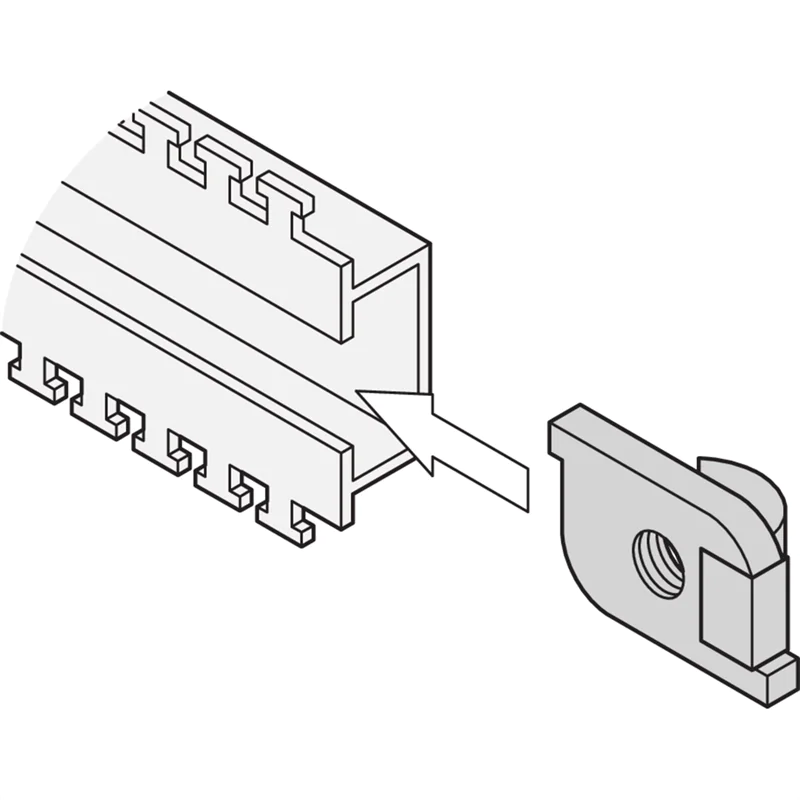 SCHROFF Schiebemutter M6 10STK 21120140