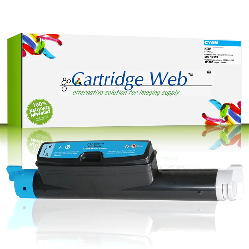 CartridgeWeb Toner kompatibel zu Dell 593-10119 GD900 cyan 12.000 Seiten 1 Stück