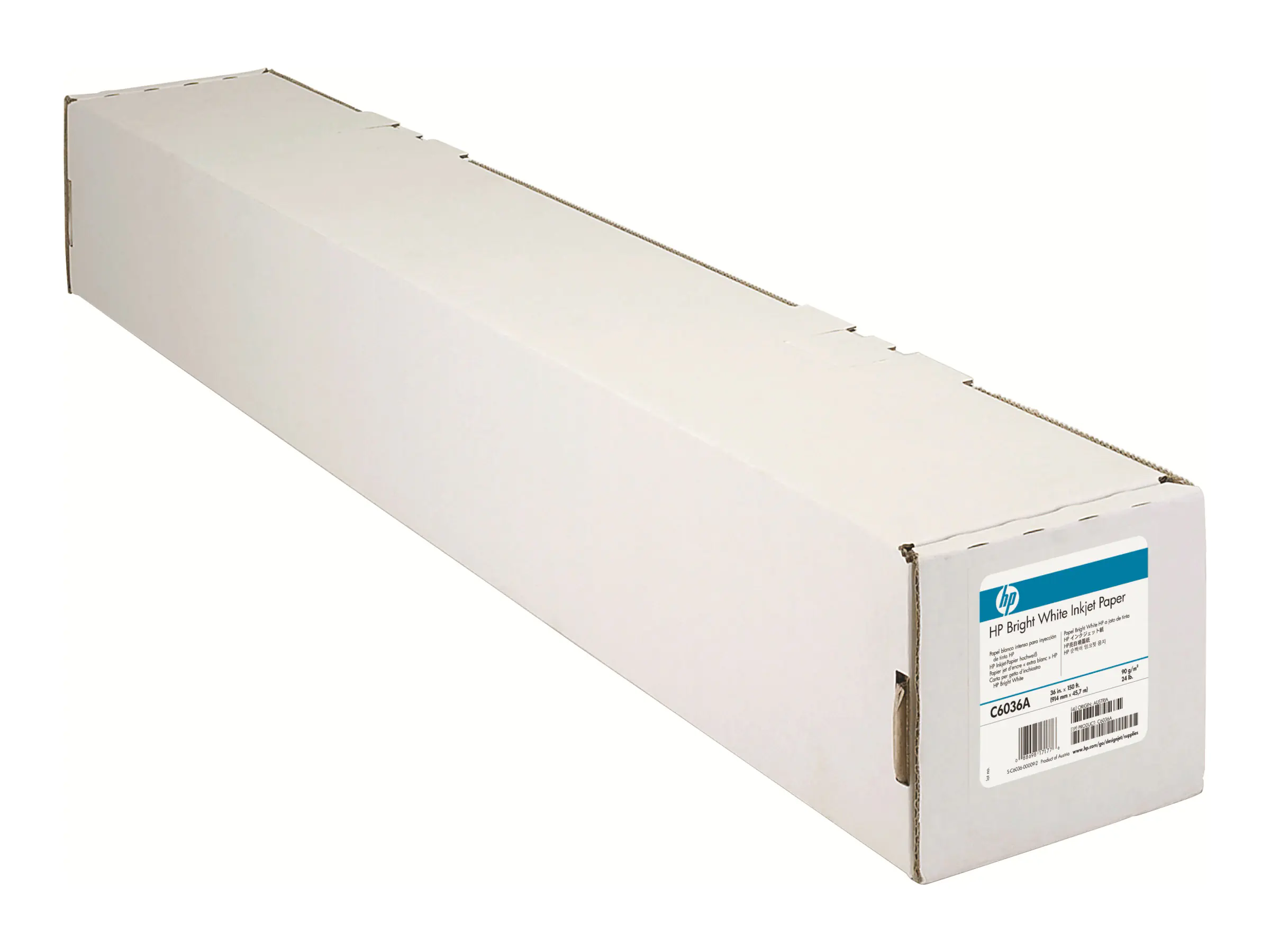HP Bright White Inkjet Paper - Matt - hochweiß - Rolle (91,4 cm x 45,7 m) C6036A