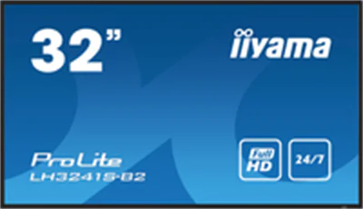 Iiyama ProLite LH3241S-B2 - 81 cm (32") Diagonalklasse (80 cm (31.5") sichtbar) LCD-Display mit LED-Hintergrundbeleuchtung - Digital Signage - mit mit SoC Mediaplayer - 1080p 1920 x 1080 - Schwarz Iiyama ProLite LH3241S-B2 - 81 cm (32") Diagonalklasse (80 cm (31.5") sichtbar) LCD-Display mit LED-Hintergrundbeleuchtung - Digital Signage - mit mit SoC Mediaplayer - 1080p 1920 x 1080 - Schwarz