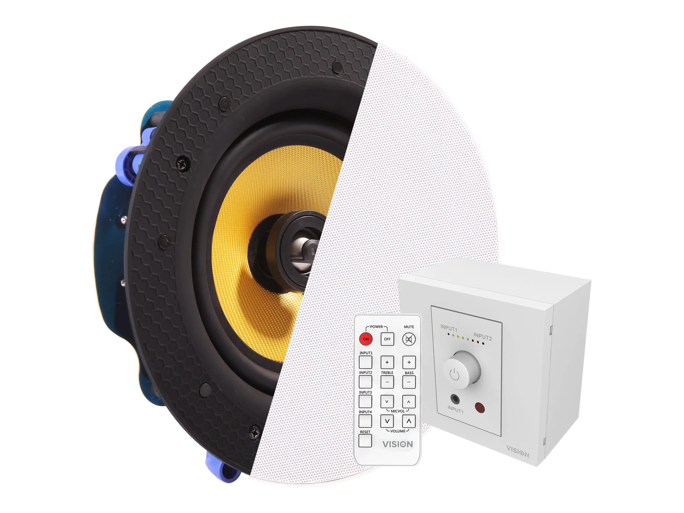 Vision TC3-AMP+CS-1900 - Audiosystem - 2 x 25 Watt - weiß