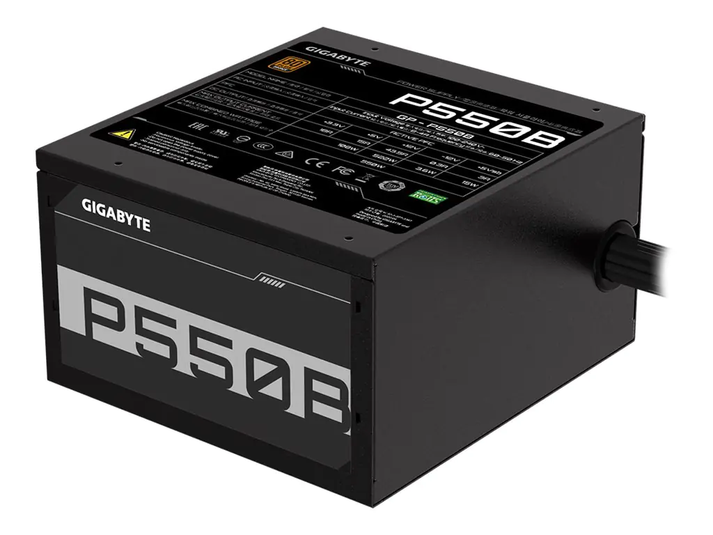 Gigabyte P550B - Netzteil (intern) - ATX12V 2.31 - 80 PLUS Bronze - Wechselstrom 100-240 V - 550 Watt - aktive PFC