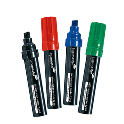 LEGAMASTER TZ 48 Präsentationsmarker Jumbo sortiert 4St - 4 Stueck e - Schwarz 155594