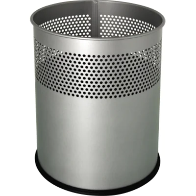 helit Papierkorb H2515787 26x31,5cm 15l rund Metall aluminiumgrau helit Papierkorb H2515787 26x31,5cm 15l rund Metall aluminiumgrau
