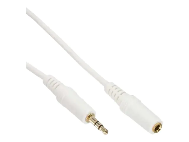 InLine - Audioverlängerungskabel - mini-phone stereo 3.5 mm weiblich zu mini-phone stereo 3.5 mm männlich - 10 m - weiß InLine - Audioverlängerungskabel - mini-phone stereo 3.5 mm weiblich zu mini-phone stereo 3.5 mm männlich - 10 m - weiß