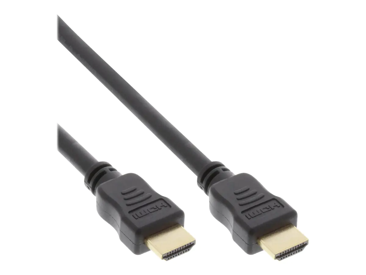 InLine High Speed Premium - HDMI-Kabel mit Ethernet - HDMI männlich zu HDMI männlich - 20 m - Dreifachisolierung - Schwarz - geformt, 4K Unterstützung, 2160p-Unterstützung InLine High Speed Premium - HDMI-Kabel mit Ethernet - HDMI männlich zu HDMI männlich - 20 m - Dreifachisolierung - Schwarz - geformt, 4K Unterstützung, 2160p-Unterstützung
