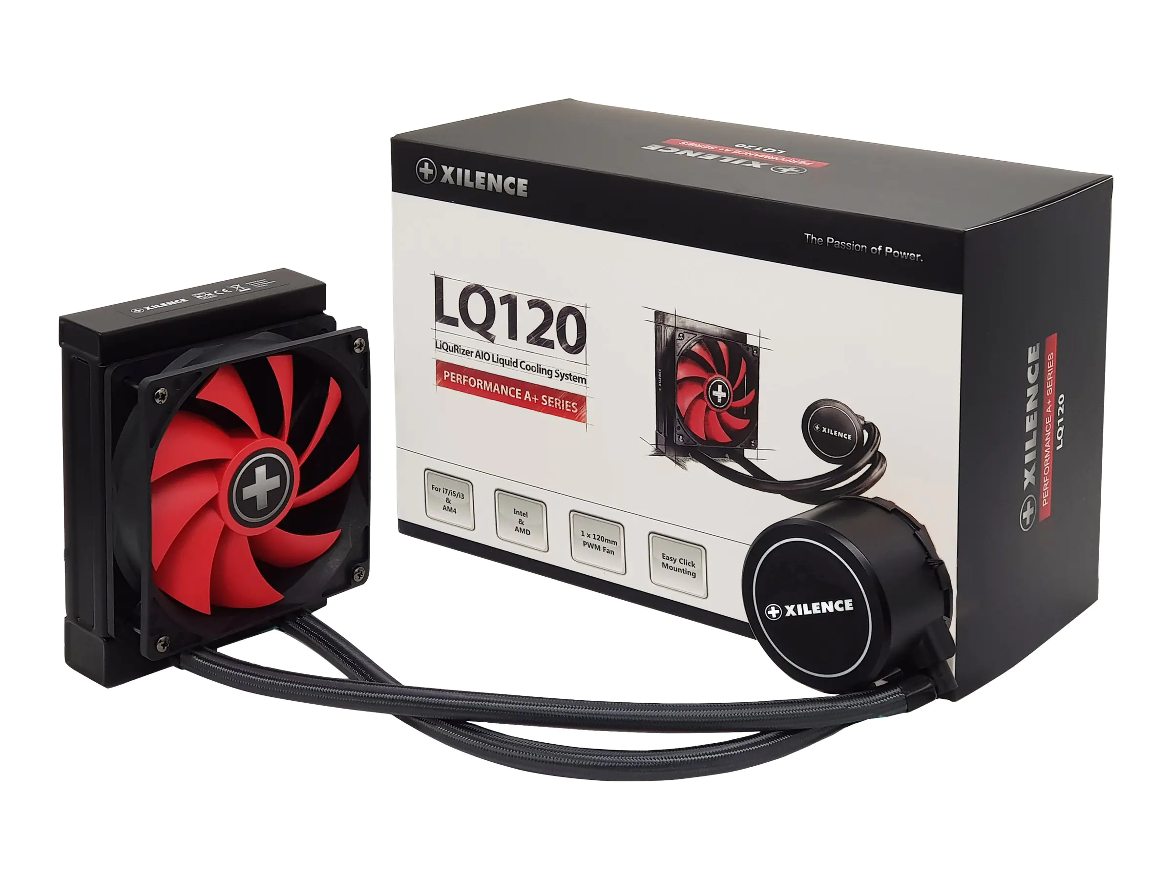 Xilence Performance A+ Series LiQuRizer LQ120 - Prozessor-Flüssigkeitskühlsystem - (für: LGA1156, AM2, AM2+, LGA1366, AM3, LGA1155, AM3+, LGA2011, FM1, FM2, LGA1150, FM2+, LGA1151, AM4, LGA2066, TR4) - 120 mm