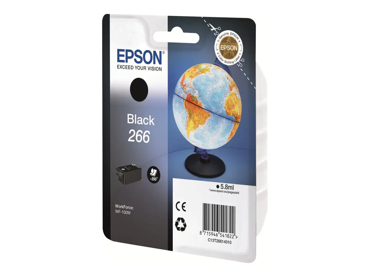 Epson 266 - 6 ml - Schwarz - Original - Tintenpatrone - für WorkForce WF-100W Epson 266 - 6 ml - Schwarz - Original - Tintenpatrone - für WorkForce WF-100W