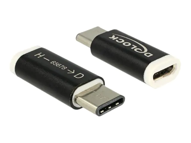 DeLOCK - USB-Adapter - USB-C (M) bis Micro-USB Typ B (W) - USB 3.1 - Schwarz DeLOCK - USB-Adapter - USB-C (M) bis Micro-USB Typ B (W) - USB 3.1 - Schwarz
