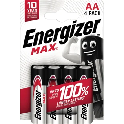 Energizer Batterie Max Alkaline E303323700 AA LR6 4St. Energizer Batterie Max Alkaline E303323700 AA LR6 4St.