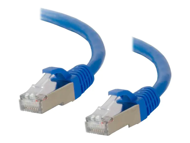 C2G Cat6a Booted Shielded (STP) Network Patch Cable - Patch-Kabel - RJ-45 (M) zu RJ-45 (M) - 20 m - STP - CAT 6a - geformt, ohne Haken, verseilt - Blau