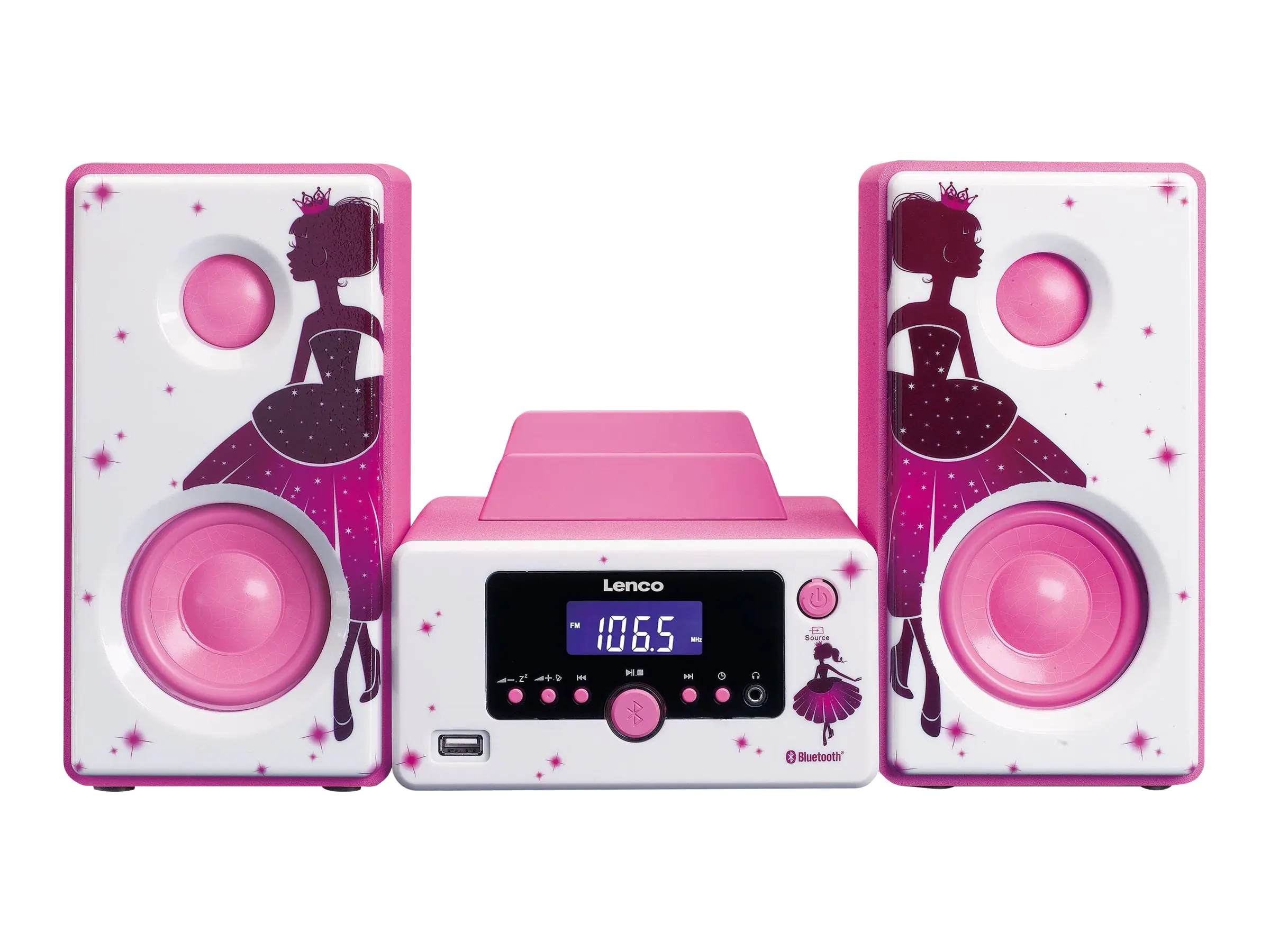Lenco MC-020 - Microsystem - 2 x 5 Watt - Prinzessin MC-020P