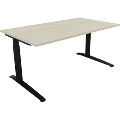 Schreibtisch Kufe Einzels. Quadrat B1600xT700xH650-850 an/Akazie hell Schreibtisch Kufe Einzels. Quadrat B1600xT700xH650-850 an/Akazie hell