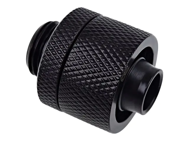Alphacool Eiszapfen Connector Series Straight Socket 16/10mm - Kompressions-Montageteile für Flüssigkeitskühlsystem - Deep Black