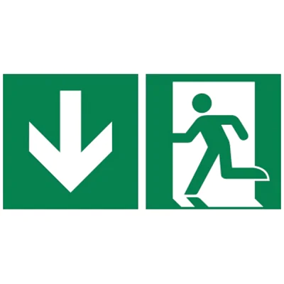 Hinweisschild Notausgang 30x15cm Hart-PVC Hinweisschild Notausgang 30x15cm Hart-PVC