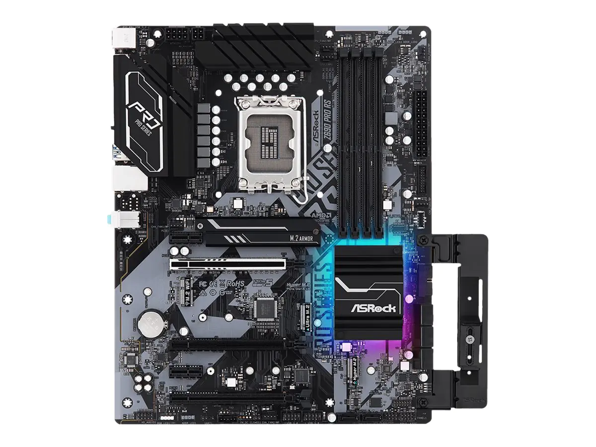ASRock Z690 Pro RS - Motherboard - ATX - LGA1700-Sockel - Z690 Chipsatz - USB 3.2 Gen 1, USB 3.2 Gen 2, USB-C Gen 2x2 - 2.5 Gigabit LAN - Onboard-Grafik (CPU erforderlich) - HD Audio (8-Kanal)