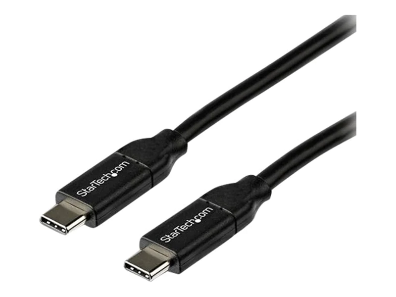 StarTech USB-C auf USB-C Kabel mit 5A Power Delivery - St/St - 2m - USB 2.0 - USB-IF zertifiziert - USB Typ C Kabel - USB-Kabel - 24 pin USB-C (M) gerade zu 24 pin USB-C (M) gerade - Thunderbolt 3 / USB 2.0 / USB 3.0 / USB 3.1 - 5 A - 2 m - Schwarz StarTech USB-C auf USB-C Kabel mit 5A Power Delivery - St/St - 2m - USB 2.0 - USB-IF zertifiziert - USB Typ C Kabel - USB-Kabel - 24 pin USB-C (M) gerade zu 24 pin USB-C (M) gerade - Thunderbolt 3 / USB 2.0 / USB 3.0 / USB 3.1 - 5 A - 2 m - Schwarz
