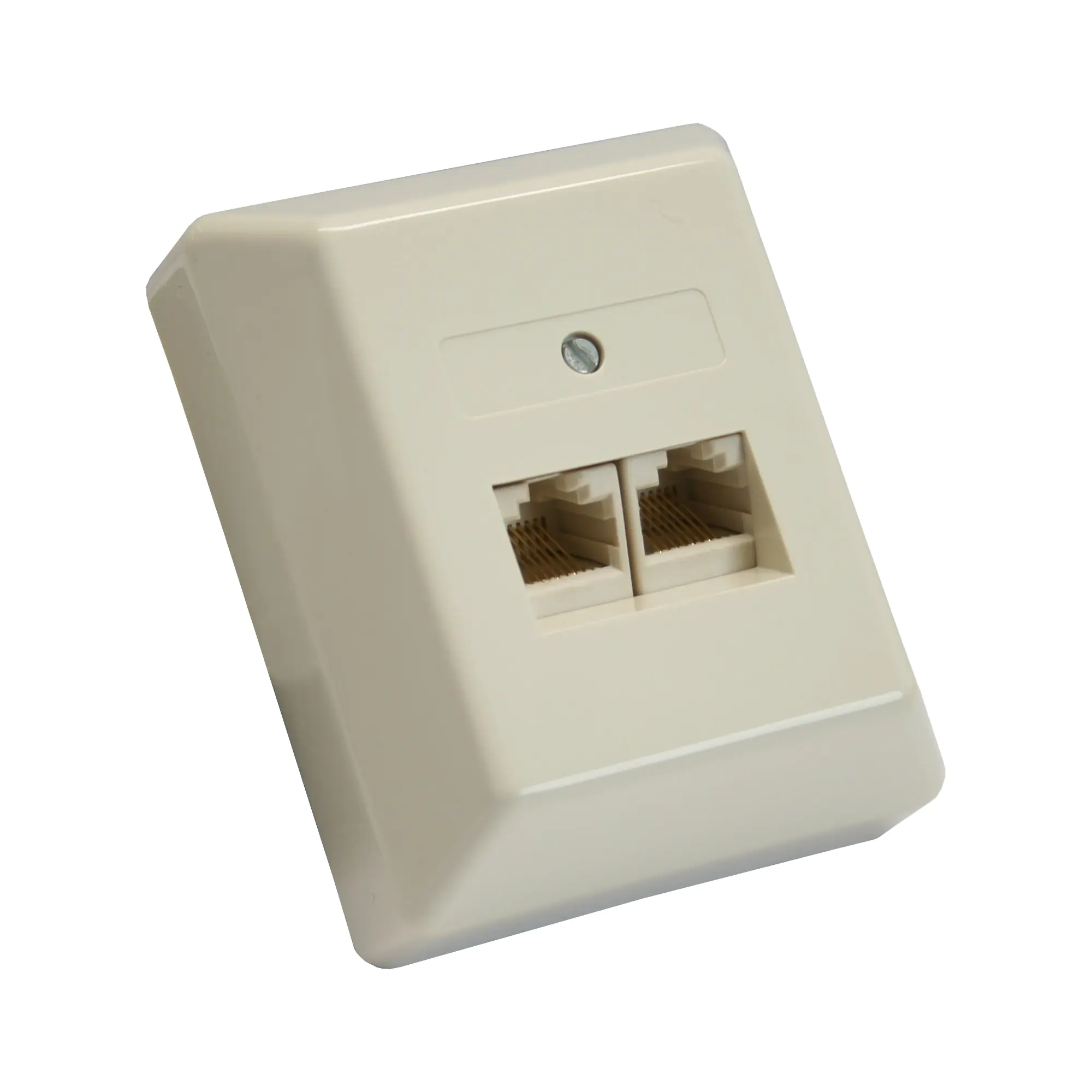 InLine ISDN Anschlussdose - 2x RJ45 Buchse - Aufputz - Schraubanschluss 2x 8-fach 69988B
