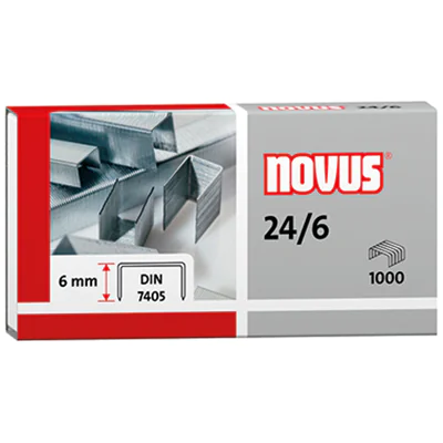 NOVUS Heftklammer 24/6 040-0158 verzinkt 1.000 St./Pack. NOVUS Heftklammer 24/6 040-0158 verzinkt 1.000 St./Pack.
