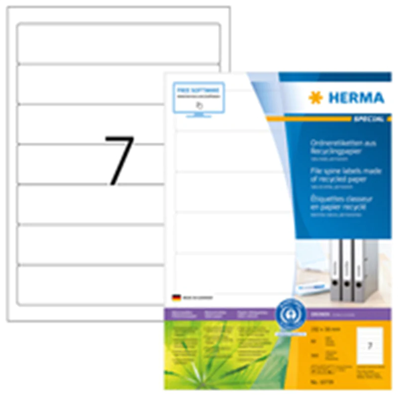 HERMA Ordneretiketten weiß 192x38mm 560 St./Pack.