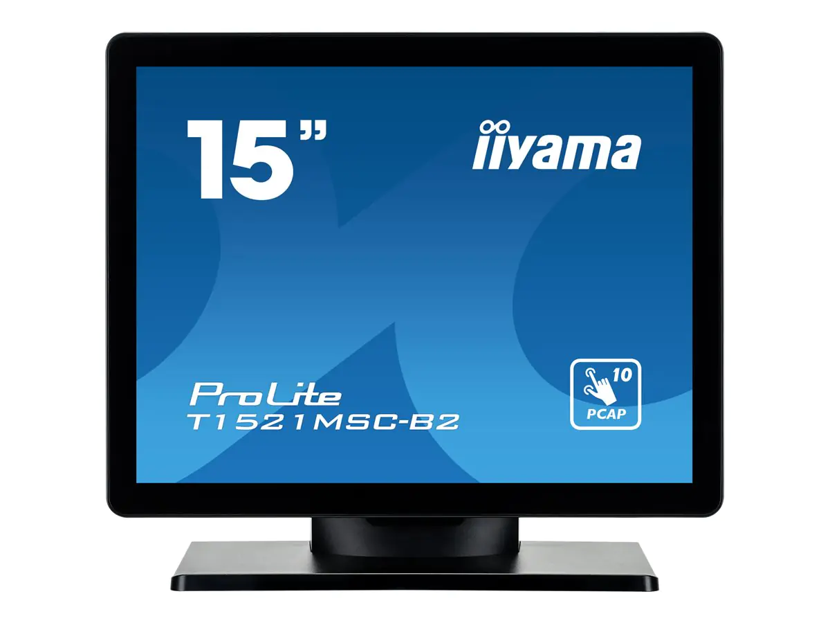 iiyama ProLite T1521MSC-B2 - LED-Monitor - 38 cm (15") - Touchscreen - 1024 x 768 - TN - 370 cd/m² - 800:1 - 8 ms - HDMI, VGA - Lautsprecher - mattschwarz iiyama ProLite T1521MSC-B2 - LED-Monitor - 38 cm (15") - Touchscreen - 1024 x 768 - TN - 370 cd/m² - 800:1 - 8 ms - HDMI, VGA - Lautsprecher - mattschwarz