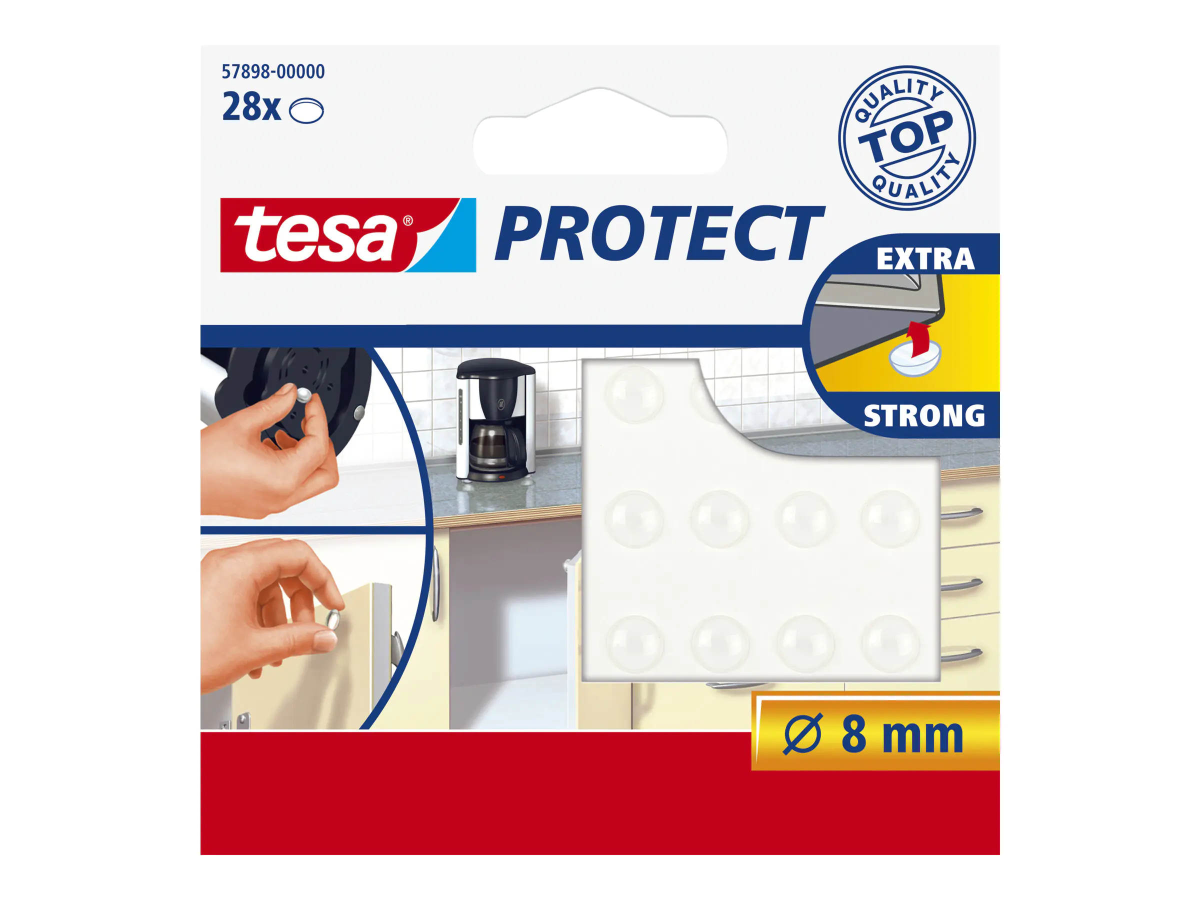tesa Lärmstopper 57898-00000 rund 8mm tr 28 St./Pack.