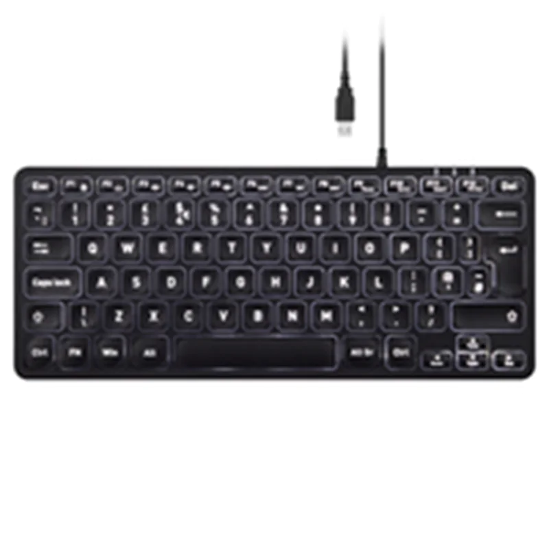 Perixx PERIBOARD-332B, Kabelgebunden, USB, Scherenschalter, QWERTZ, LED, Schwarz PERIBOARD-332B DE