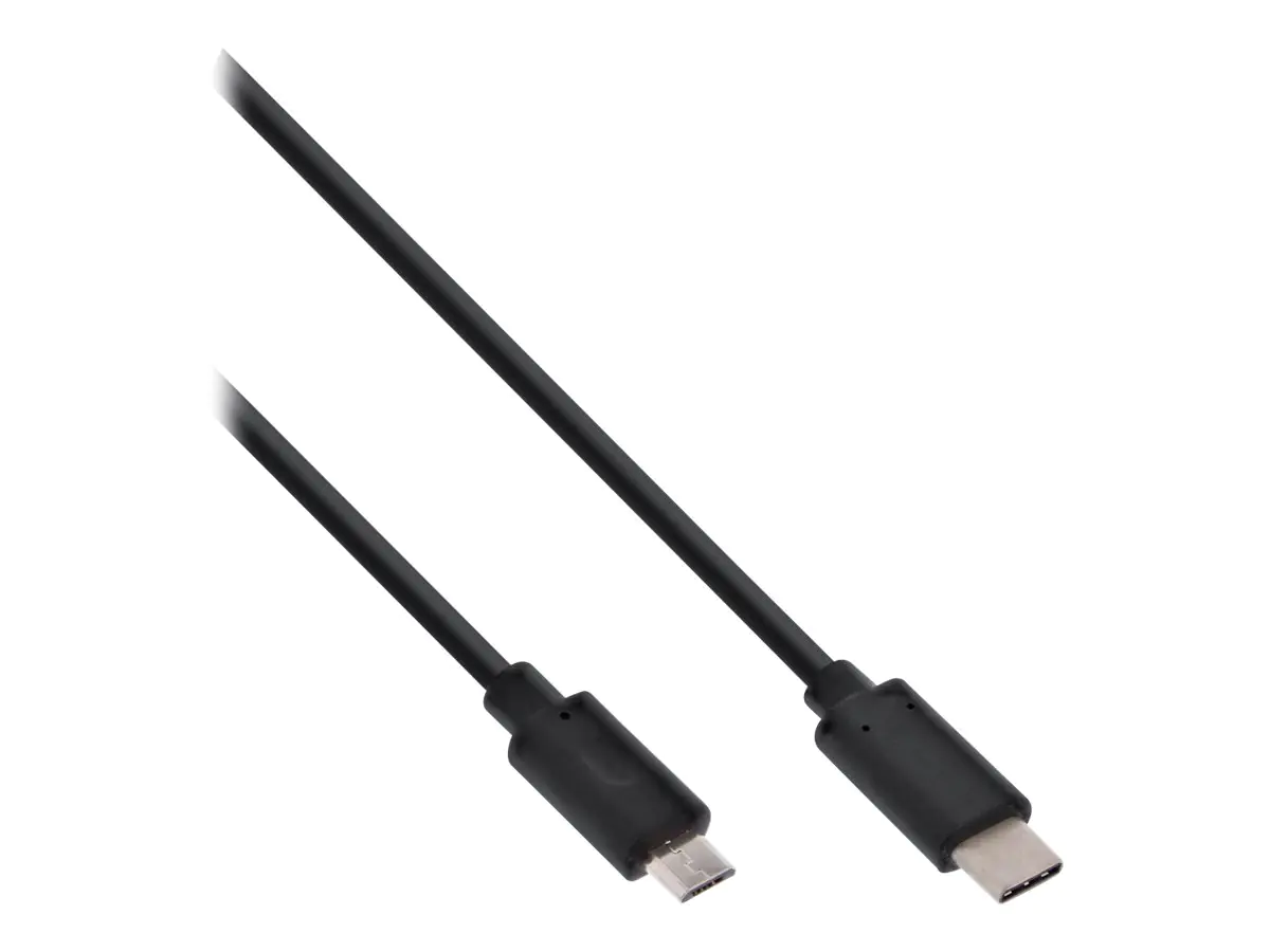 InLine - USB-Kabel - 24 pin USB-C (M) zu Micro-USB Typ B (M) - USB 2.0 - 3 A - 1 m - Schwarz InLine - USB-Kabel - 24 pin USB-C (M) zu Micro-USB Typ B (M) - USB 2.0 - 3 A - 1 m - Schwarz