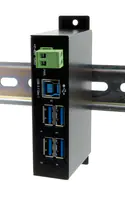Exsys EX-1504HMS - USB 3.2 Gen 1 (3.1 Gen 1) Type-B - USB 3.2 Gen 1 (3.1 Gen 1) Type-A - 5000 Mbit/s - Schwarz - Metall - 1,5 m