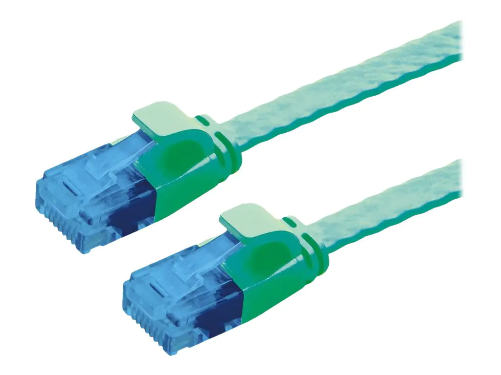 VALUE - Patch-Kabel - RJ-45 (M) zu RJ-45 (M) - 1.5 m - U/UTP, nicht abgeschirmt - CAT 6a - geformt, ohne Haken, verseilt, flach - grün