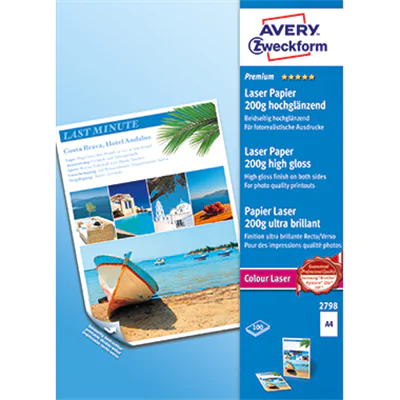 Avery Zweckform Colour Laser Papier Premium 2798 100 Bl./Pack. Avery Zweckform Colour Laser Papier Premium 2798 100 Bl./Pack.