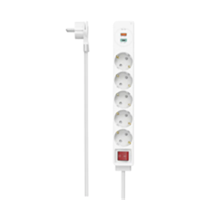 Hama 00223186, 1,4 m, Drinnen, Abgewinkelt, Weiß, 5 AC-Ausgänge, 18 W
