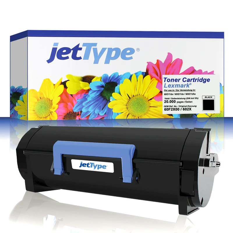 jetType Toner kompatibel zu Lexmark 60F2X00 602X schwarz 20.000 Seiten 1 Stück