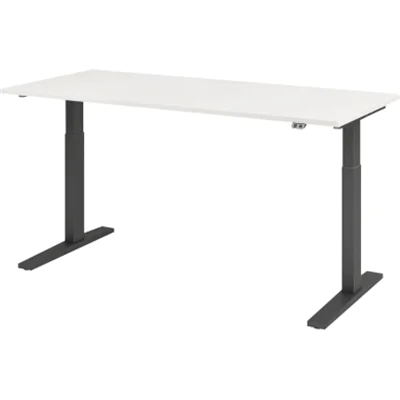 Hammerbacher Schreibt. VXMKA19/W/G el.180x80cm graphit/weiß