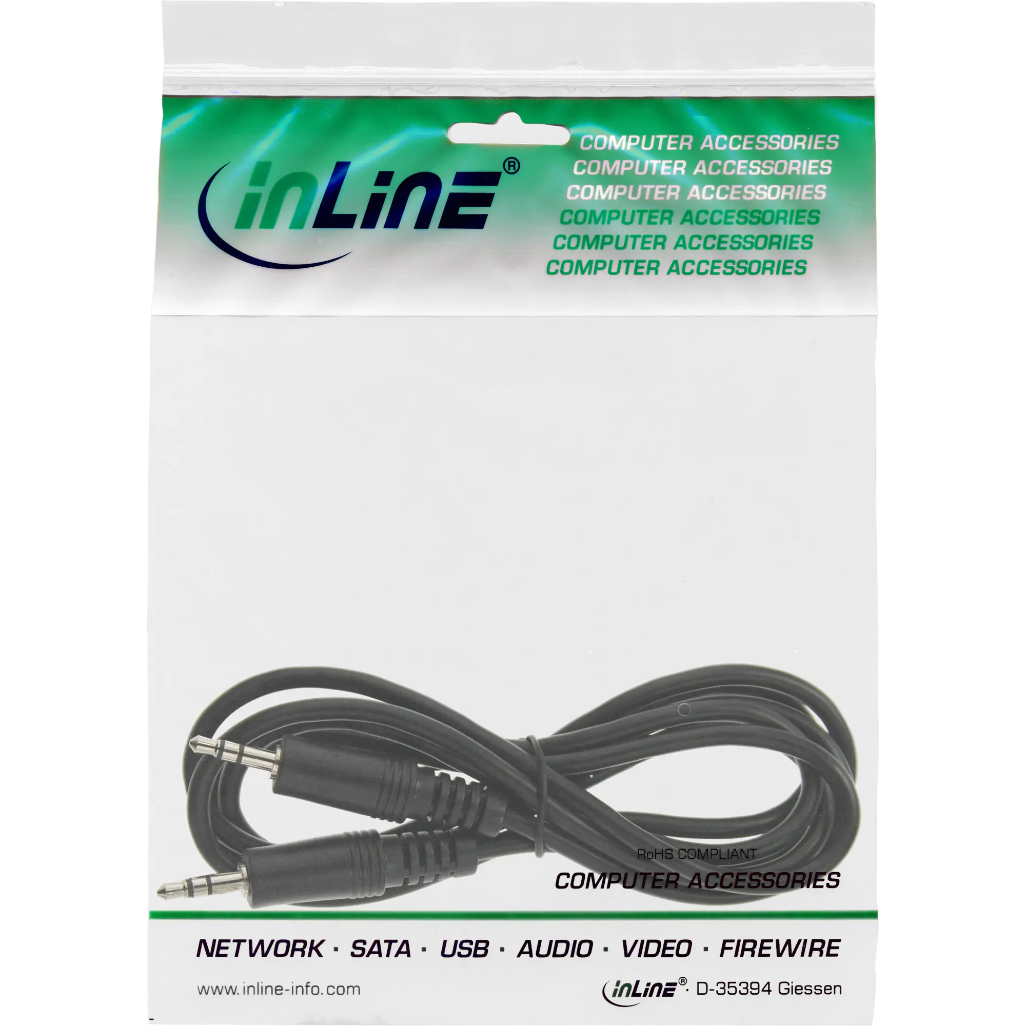 InLine Klinke Kabel - 3,5mm Stecker / Stecker - Stereo - 3m 99936A