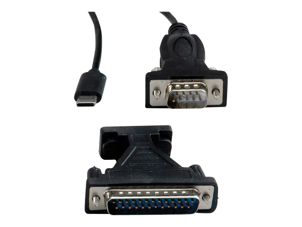 VALUE - Serieller Adapter - USB-C - RS-232 x 1 - Schwarz VALUE - Serieller Adapter - USB-C - RS-232 x 1 - Schwarz