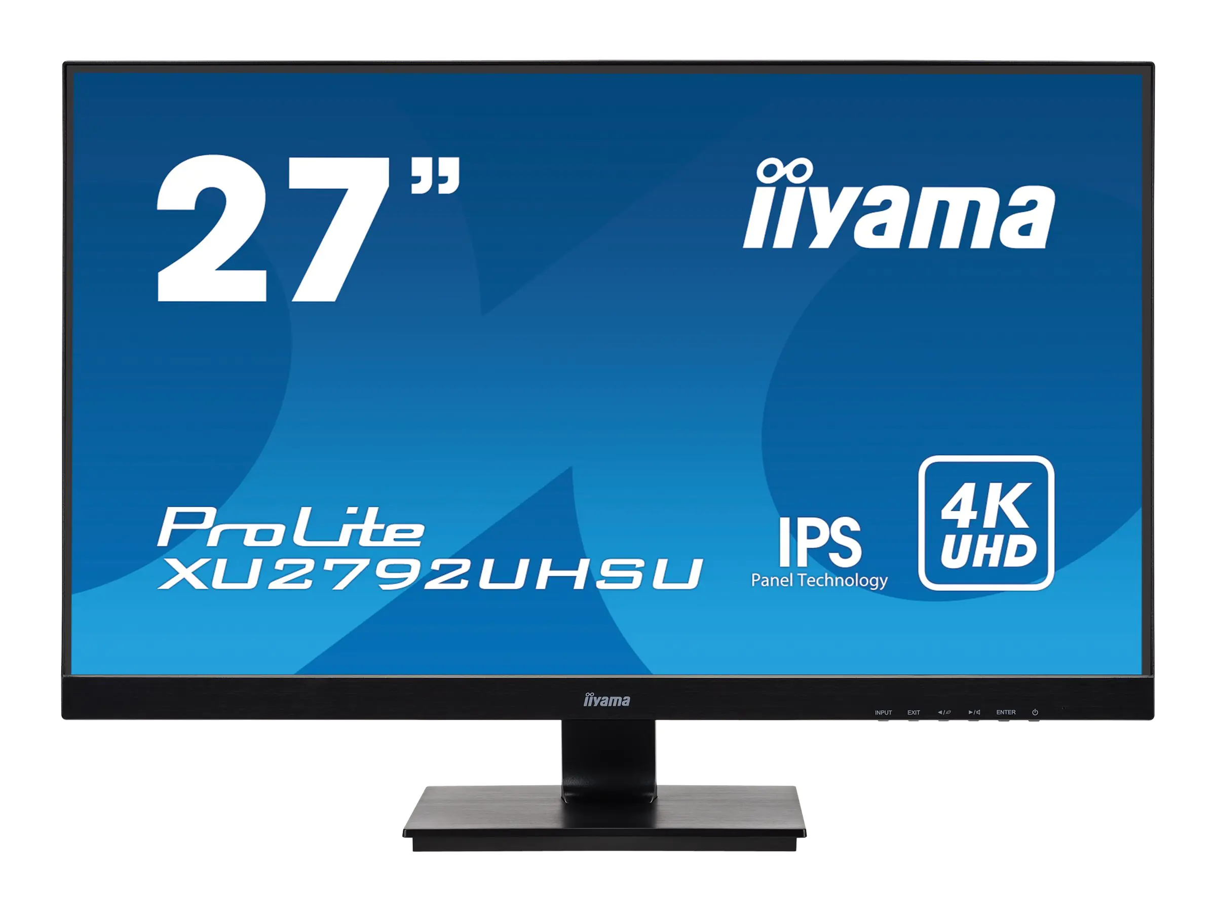 iiyama ProLite XU2792UHSU-B1 - LED-Monitor - 68.4 cm (27") - 3840 x 2160 4K @ 60 Hz - IPS - 300 cd/m² - 1000:1 - 4 ms - HDMI, DVI, DisplayPort - Lautsprecher