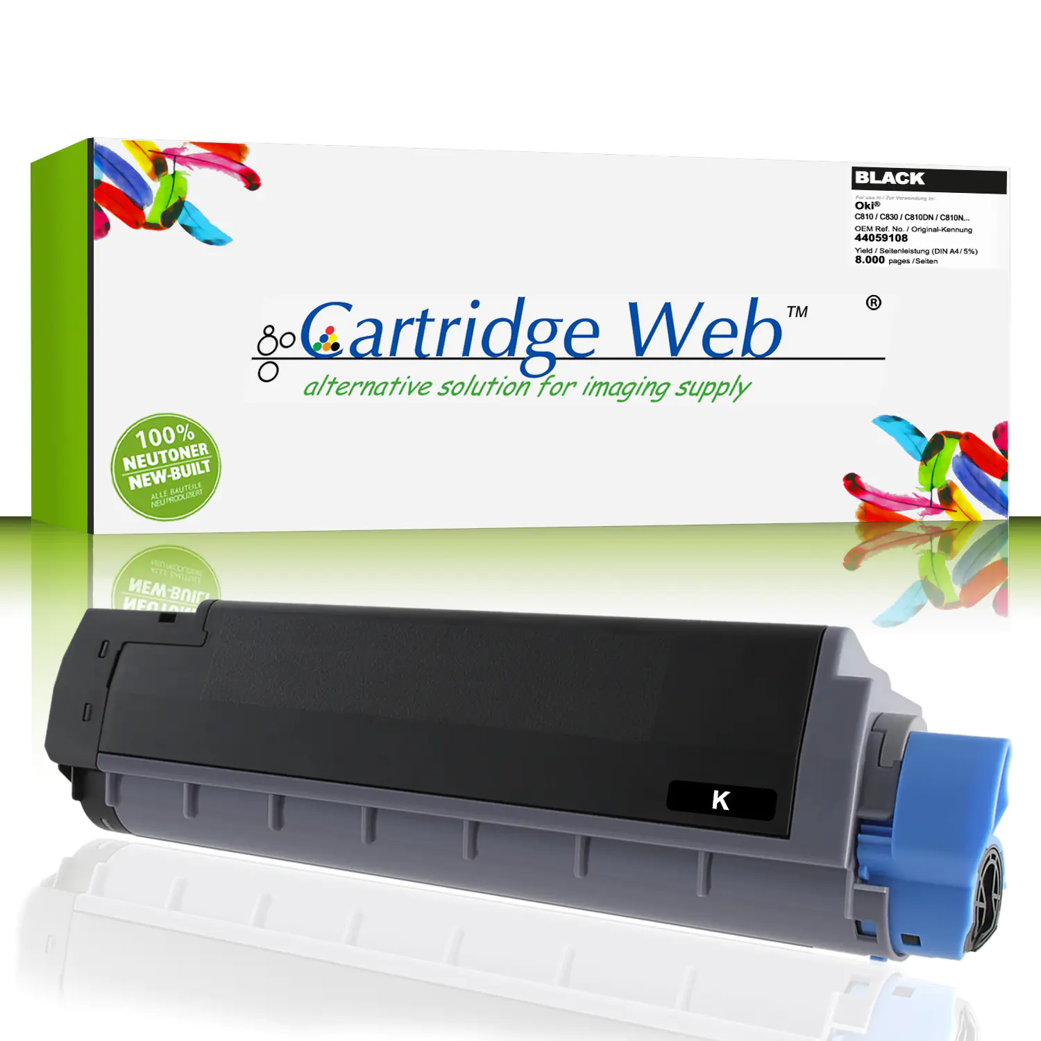 CartridgeWeb Toner kompatibel zu Oki 44059108 schwarz 8.000 Seiten CartridgeWeb Toner kompatibel zu Oki 44059108 schwarz 8.000 Seiten