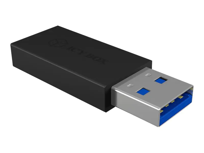 ICY BOX IB-CB015 - USB-Adapter - 24 pin USB-C (W) zu USB Typ A (M) - USB 3.1 Gen2 - Schwarz