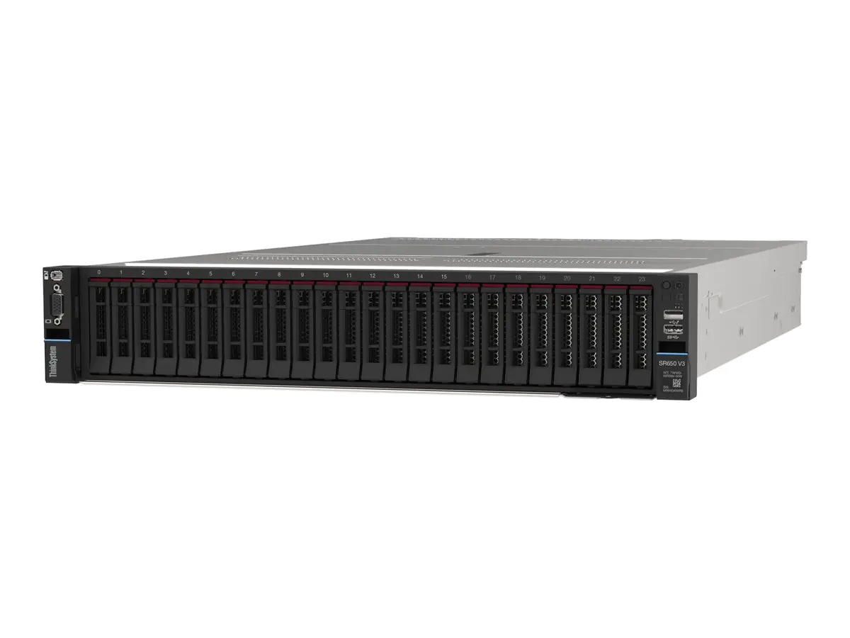 Lenovo ThinkSystem SR650 V3 7D76 - Server - Rack-Montage - 2U - zweiweg - 1 x Xeon Gold 5418Y / 2 GHz - RAM 64 GB - keine HDD - AST2600 - kein Betriebssystem - Monitor: keiner