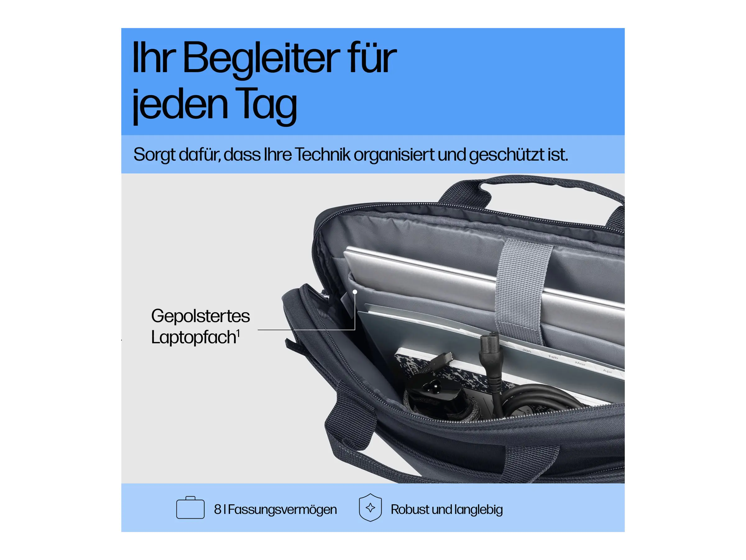 HP Everyday - Notebook-Tasche - 35.8 cm (14.1") - Odyssey Grau